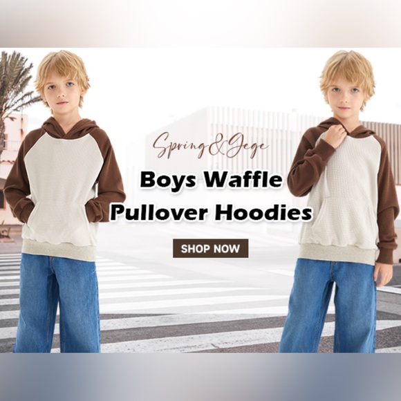 Boy’s Waffle Knit Hoodie - Picture 7 of 8